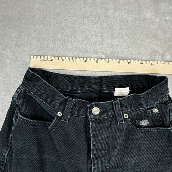 Vtg USA Harley Davidson Black Jeans Denim Women's Size 2 Long Classic Fit 24x33 - Picture 11 of 16